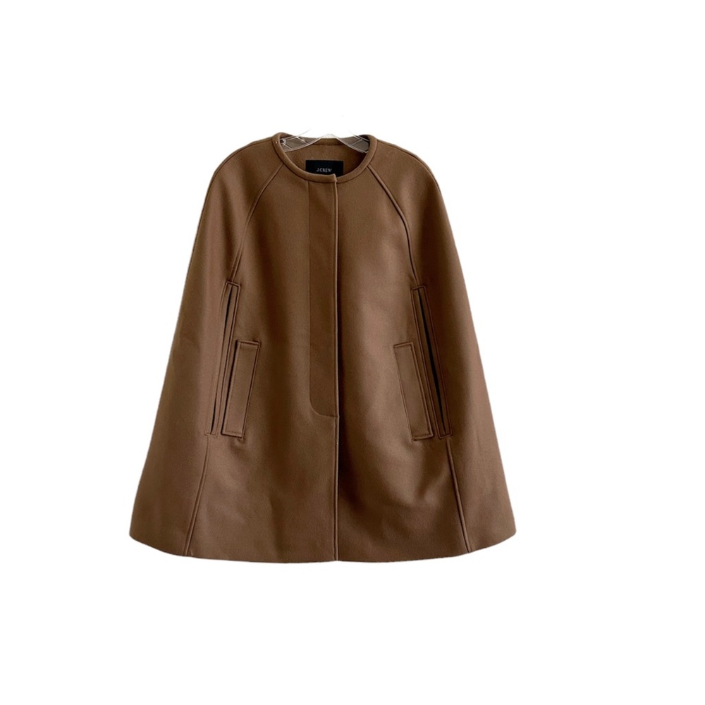 J. Crew Camel Cape Jacket Wool Melton - Picture 4 of 12
